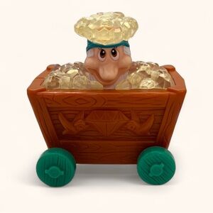 Vintage Disney Snow White and the Seven Dwarfs Bashful Mine Cart McDonalds Toy